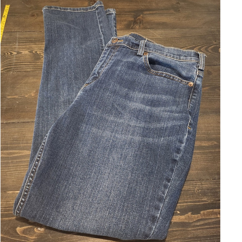 Duluth Trading Company Women's Straight Leg Mid Rise Jeans 14 x 31